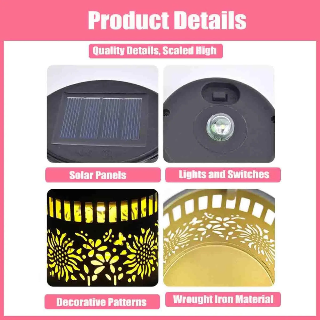 Solar Mandala Color-Changing Wall Lights – 4-Piece Set