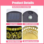 Solar Mandala Color-Changing Wall Lights – 4-Piece Set