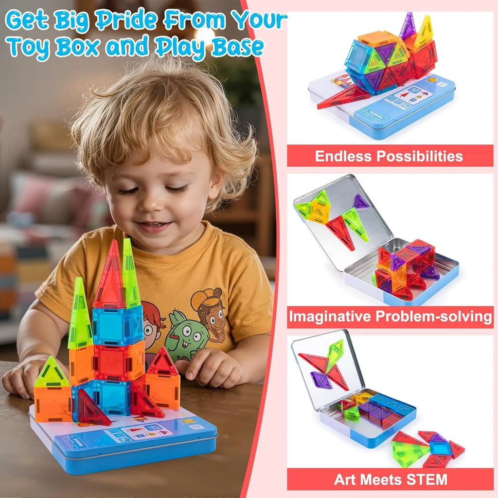 🧲 Magnetic Tiles Mini Set for Kids