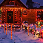 5-Piece Solar Candy Cane Pathway Lights