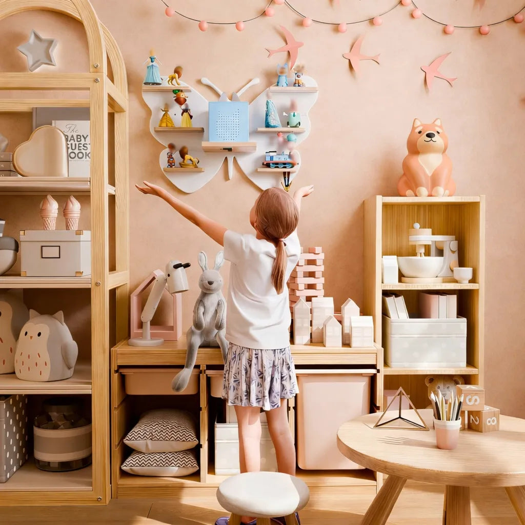 🦋 Butterfly-Shaped Storage Rack for Dolls & Players