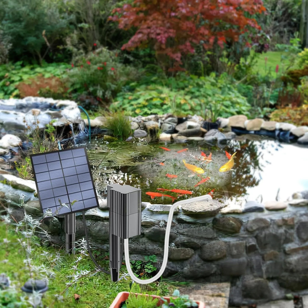 ☀️ Solar Powered Pond Aerator Pump (2.5W Direct Drive)
