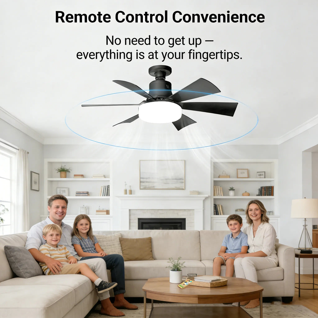 💡 E27 Screw-Base Silent Mini Fan Light,Remote Control