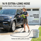 🚿Cordless High-Pressure Washer – Portable Battery-Powered Cleaner with 6-in-1 Nozzle
