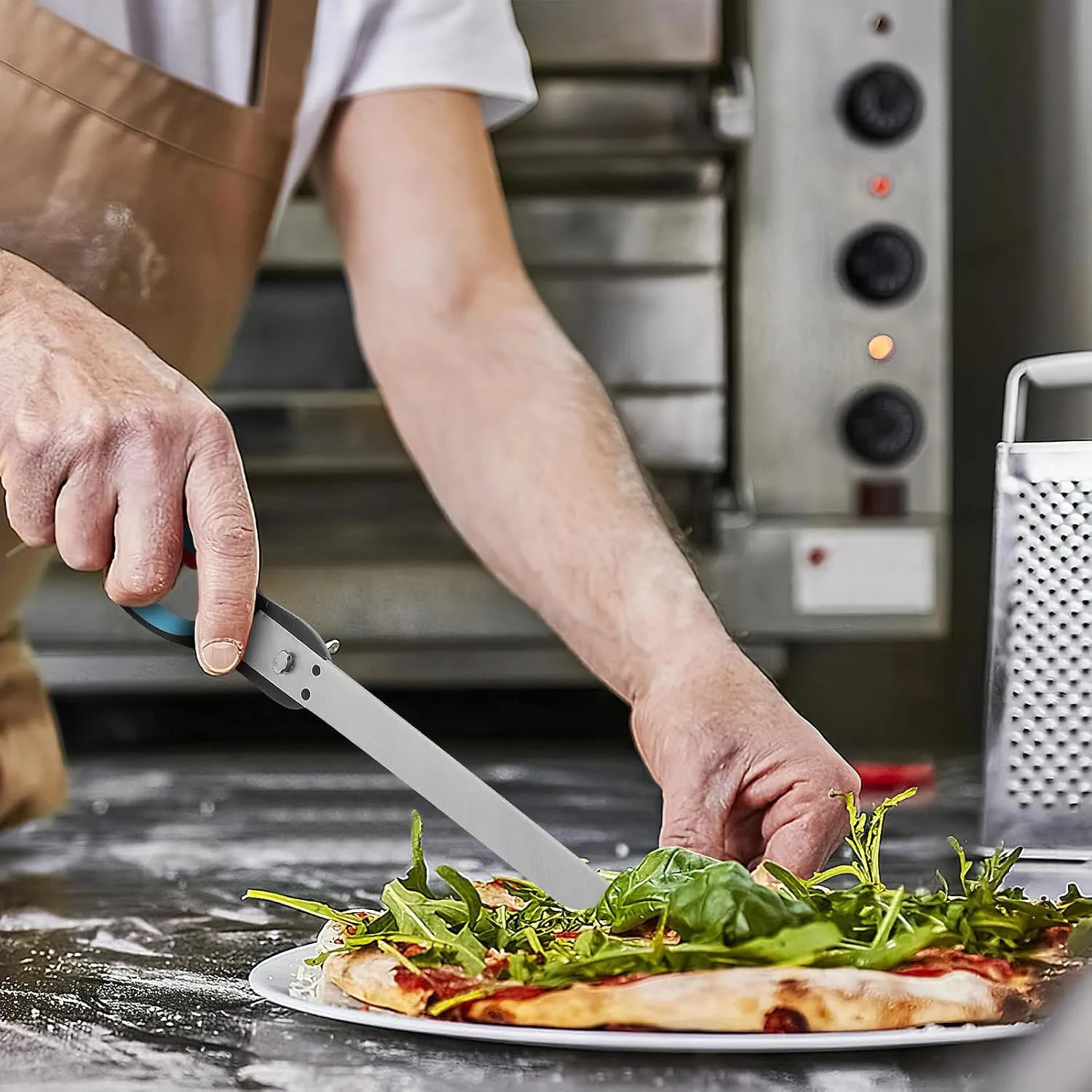 🍕 Stainless Steel Pizza Scissors with Detachable Serving Shovel