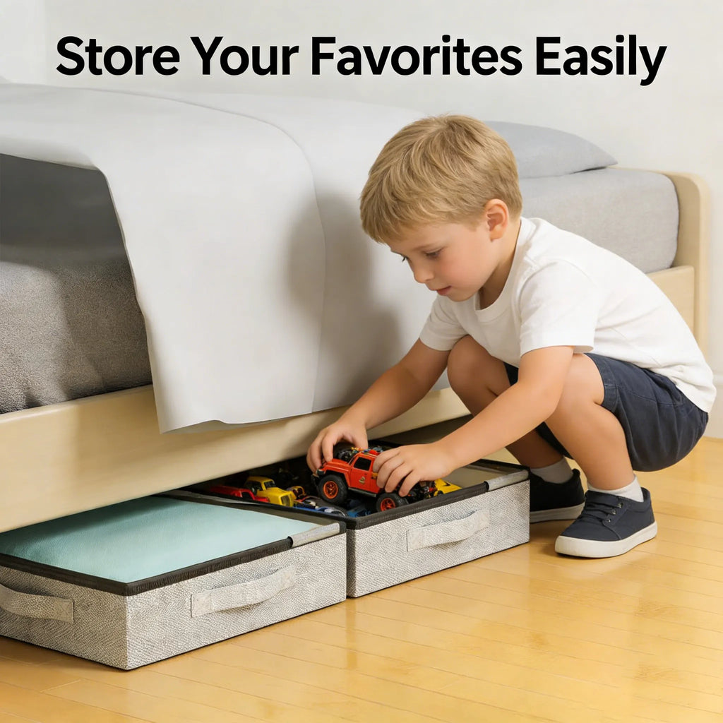 🛏️ Low Profile Under Bed Storage Containers