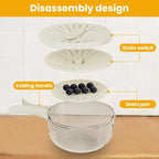 2024 New 2-in-1 Drainer and Strainer | Multi-Function Basket with Lid & Collapsible Handle