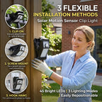 💡 Solar Motion Sensor Clip Light – Smart Outdoor Security Lighting