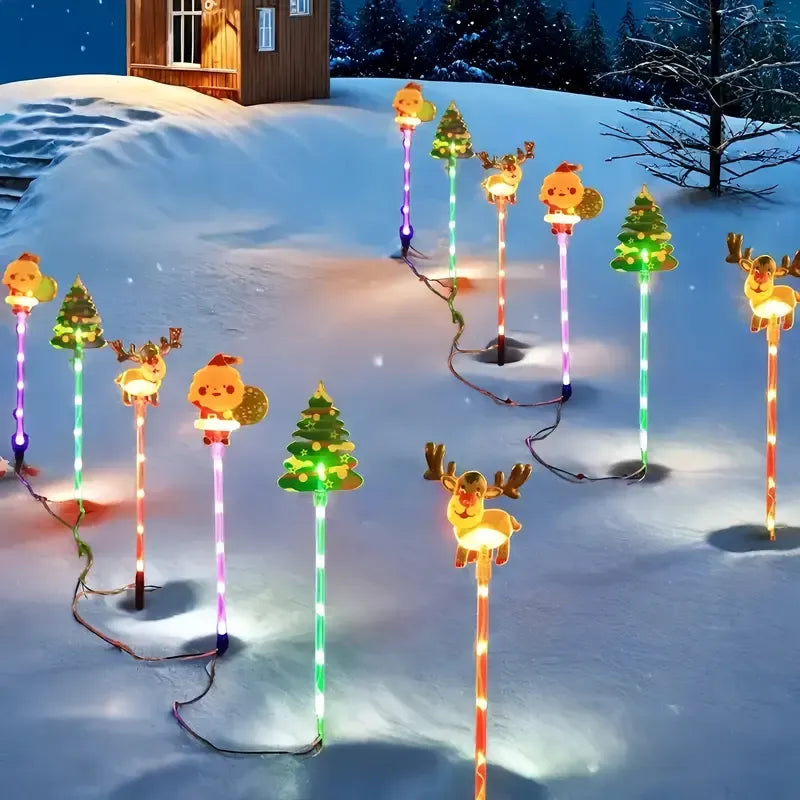 🎄 Solar Christmas Decorative Pathway Lights – 6 Pack 🎄