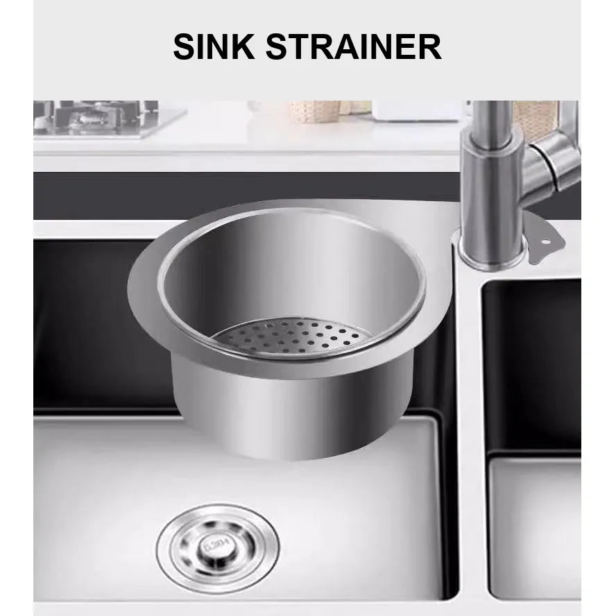 Hands-Free Swan-Hook Sink Strainer
