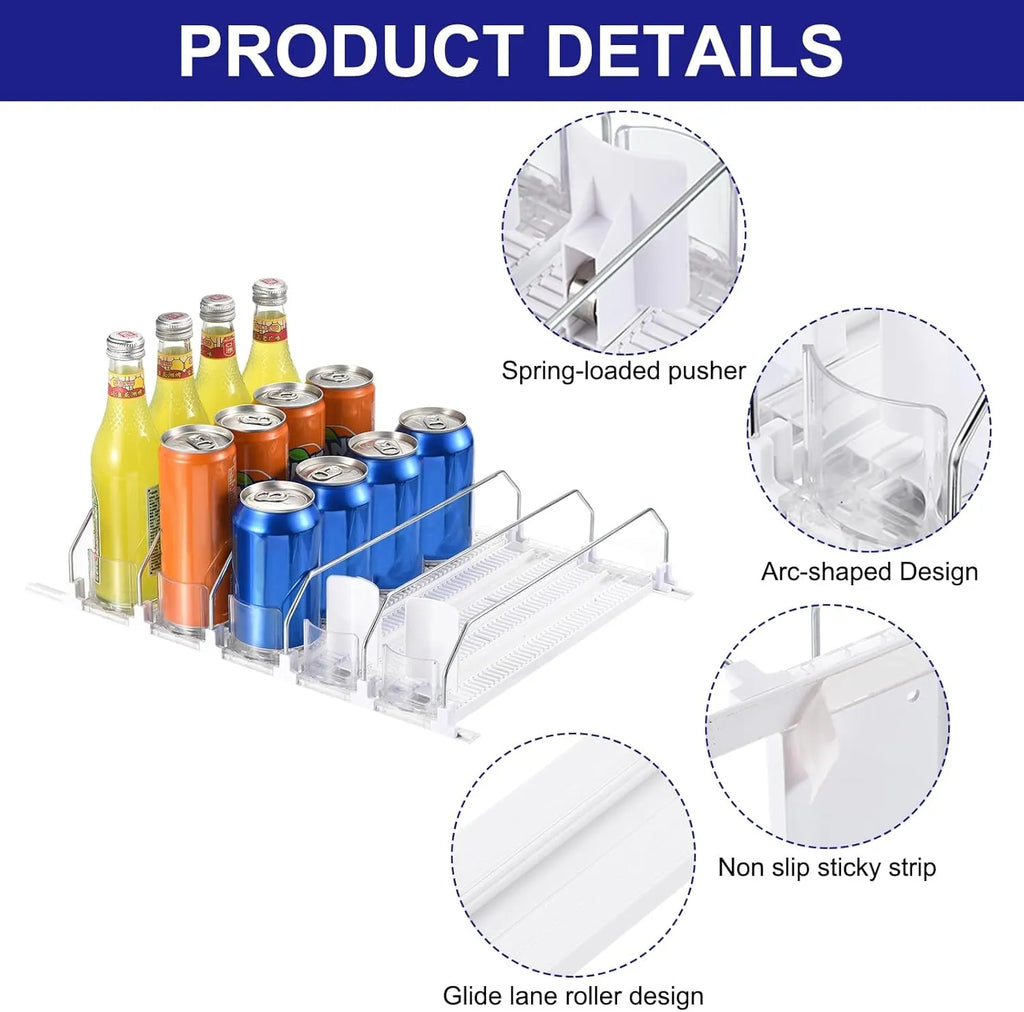 🥤 Self-Pushing Drink Dispenser-Soda Can Organizer