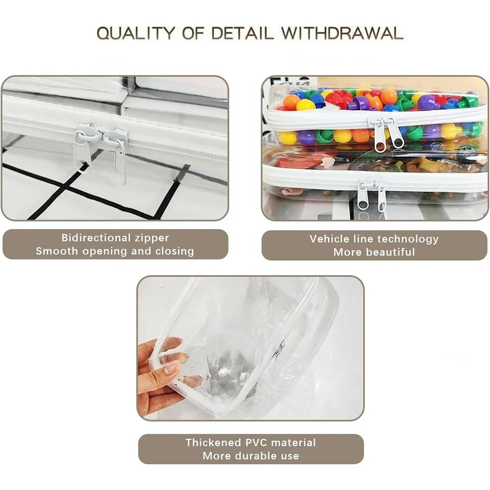 🧳 Clear Zipper Storage Organizer Set – Simple, Practical Everyday Storage