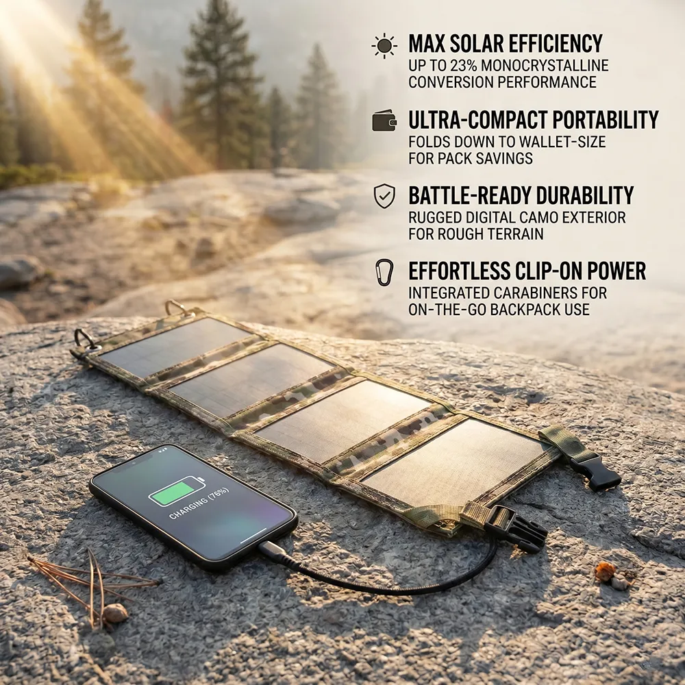 ☀️ Foldable 10W Solar Charger Panel with USB Output