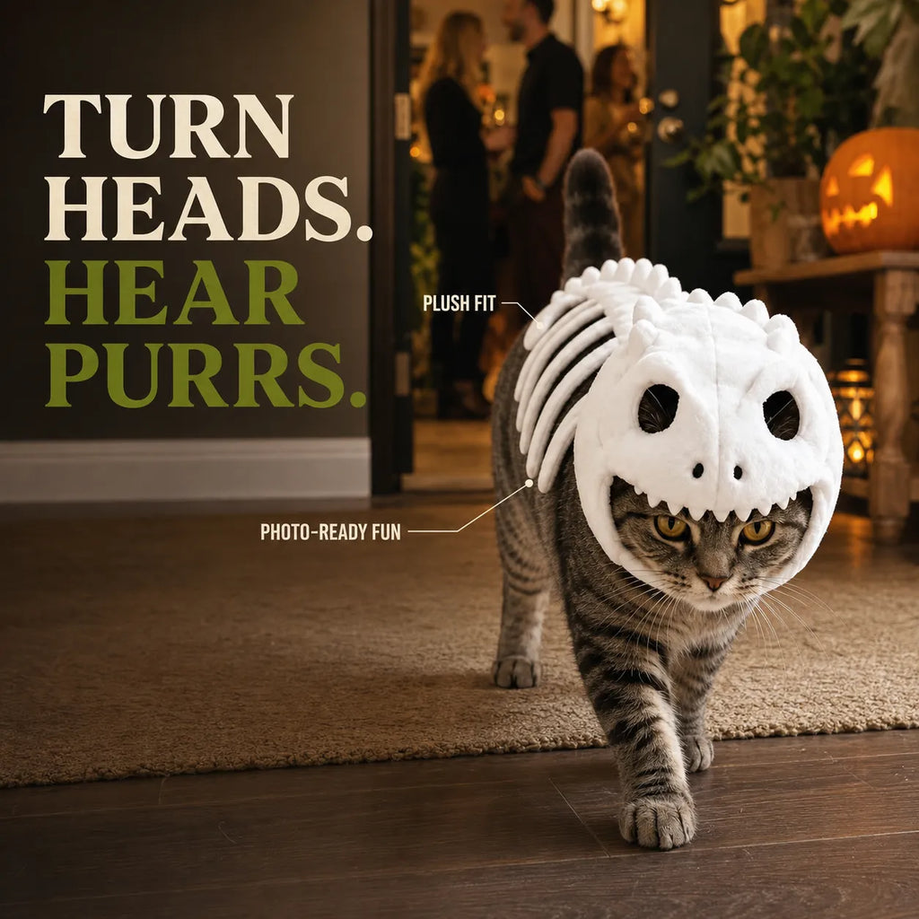 Glow-in-the-Dark Dinosaur Skeleton Pet Costume