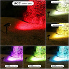 Adjustable Outdoor Solar Spotlights - Waterproof RGB Lights for Garden & Pathway