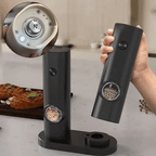 One-Touch Seasoning Masters: Electric Salt and Pepper Mill Set