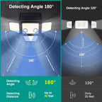 ☀️Motion Sensor Solar Security Light – 3000 Lumens, 210 LEDs, Remote-Controlled, IP65 Waterproof
