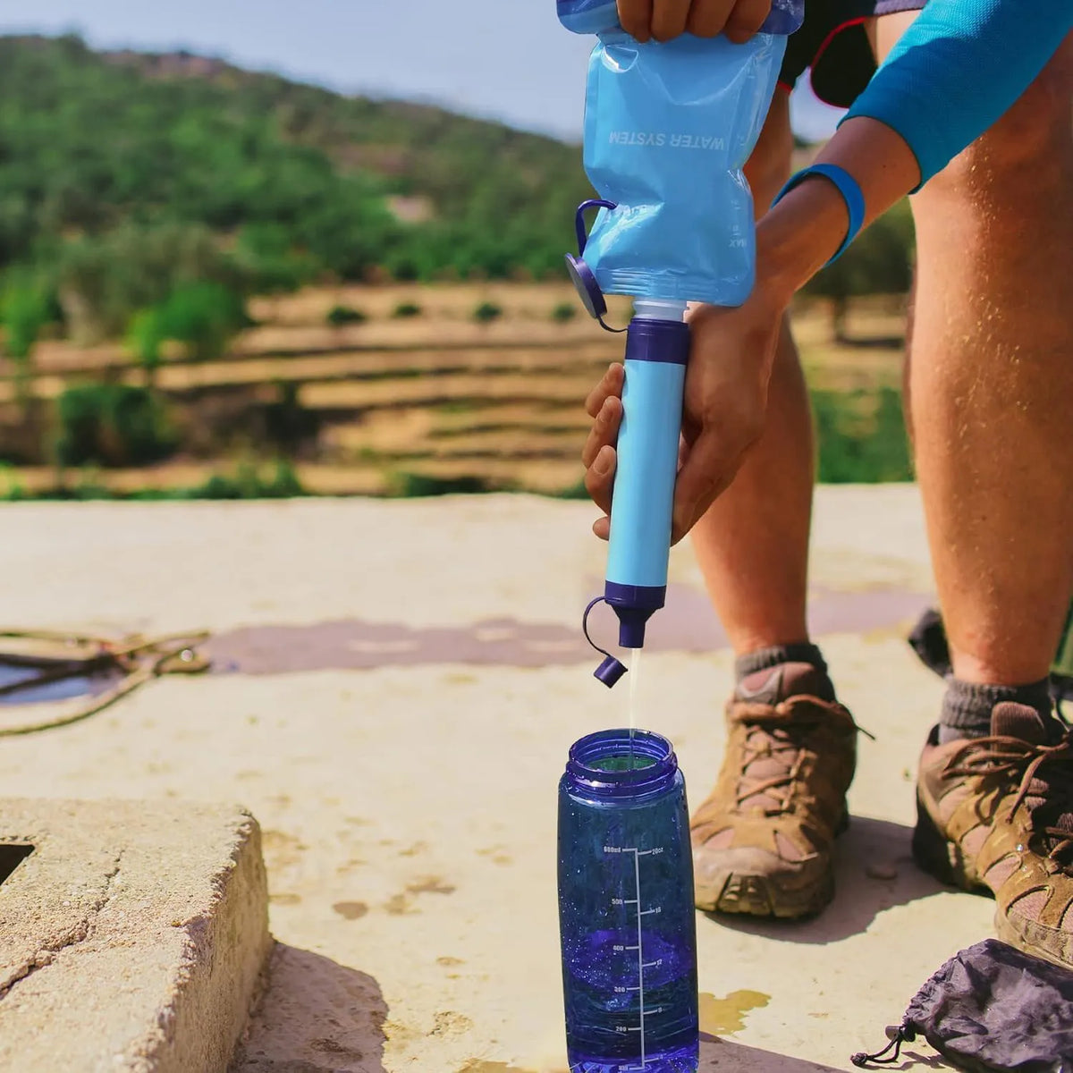 Personal Straw Water Filter for Camping, Hiking, Survival, Emergency, Travel