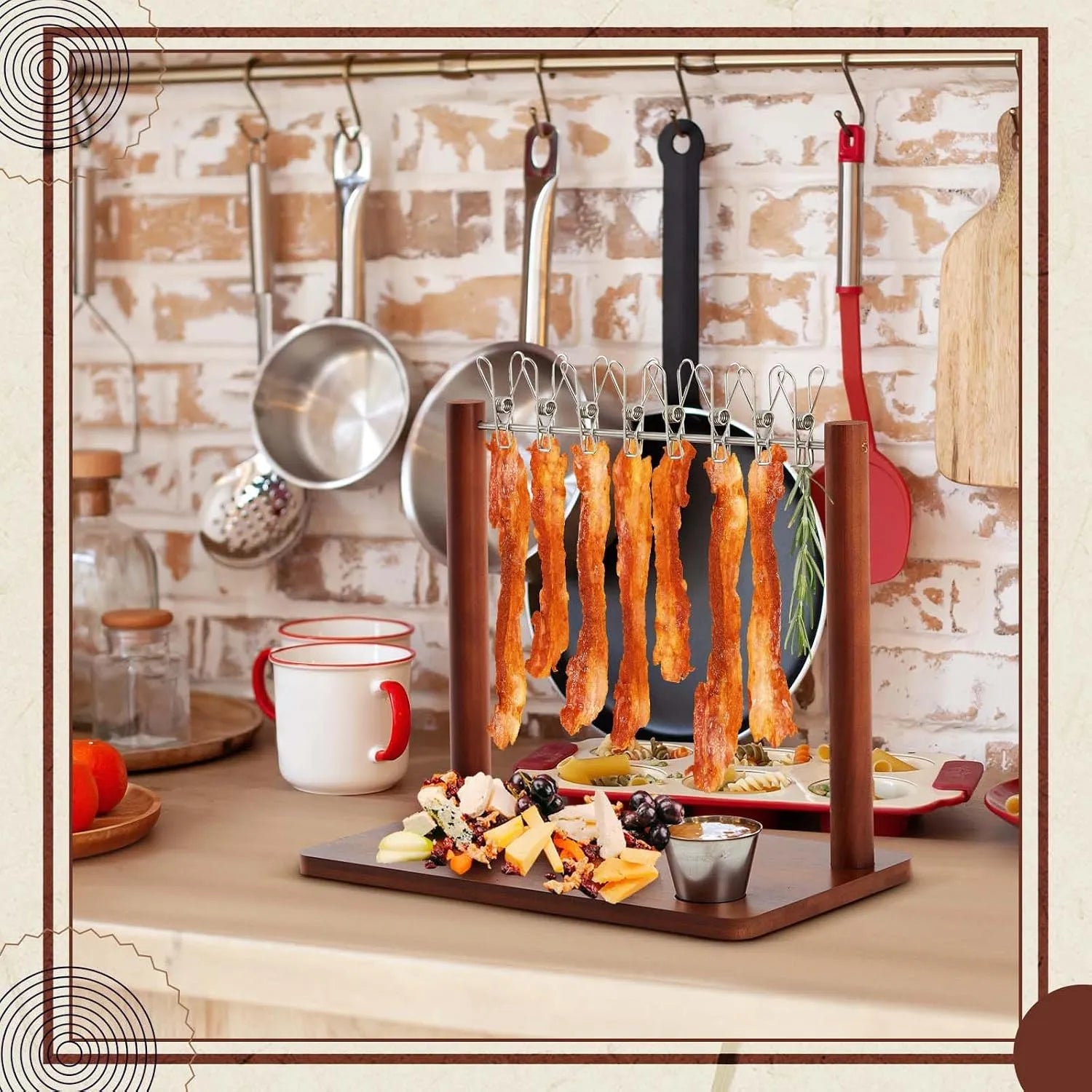 Vertical Charcuterie, Bacon & Appetizer Display Board