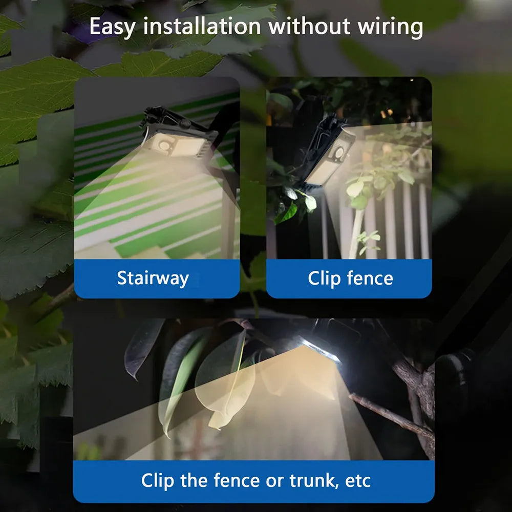💡 Solar Motion Sensor Clip Light – Smart Outdoor Security Lighting
