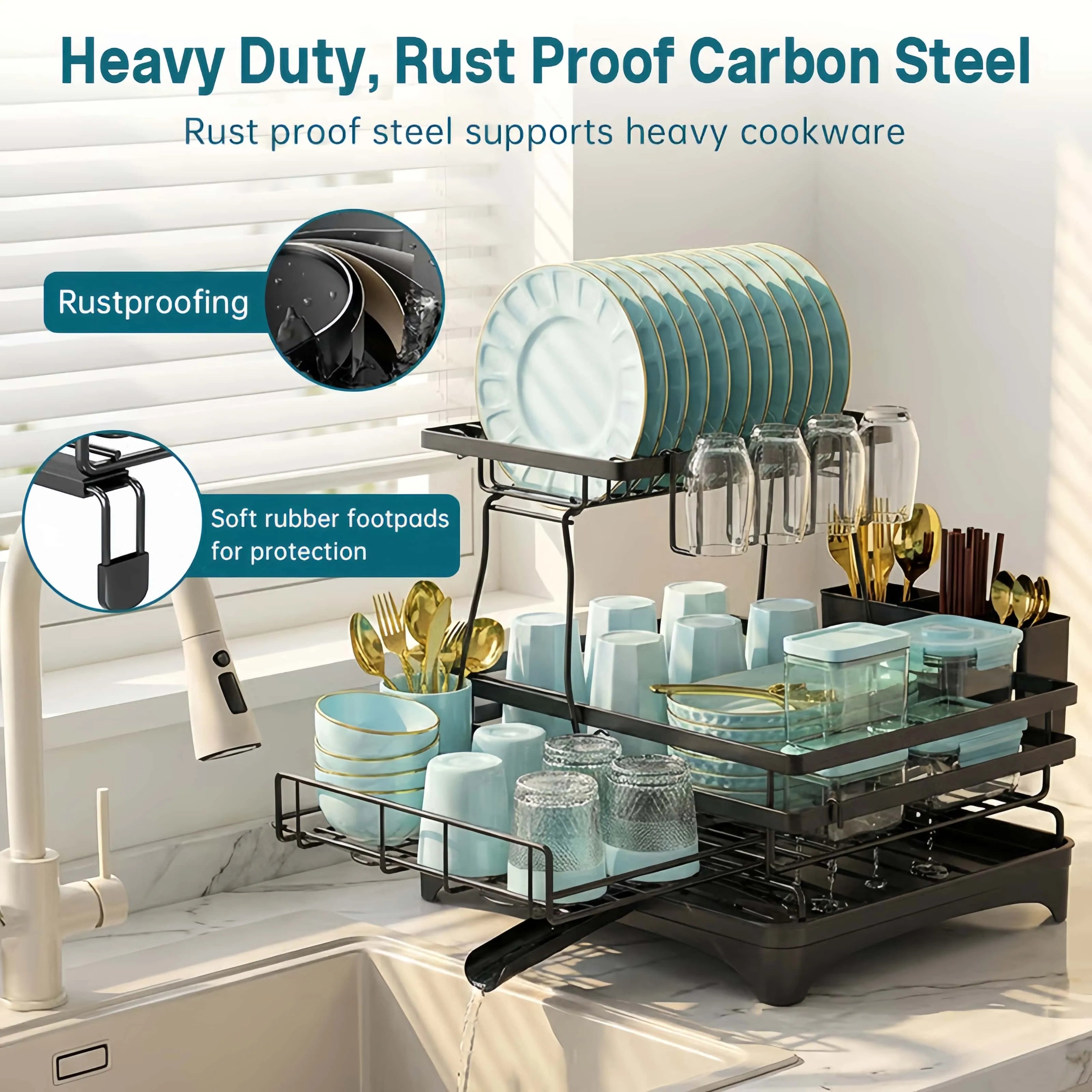 Dish Drying Rack Ends Counter Clutter Fast ✨