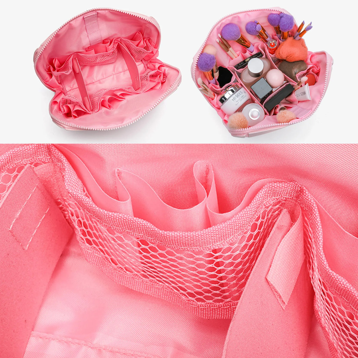 💄Striped Shell-Shaped Travel Cosmetic Organizer Bag