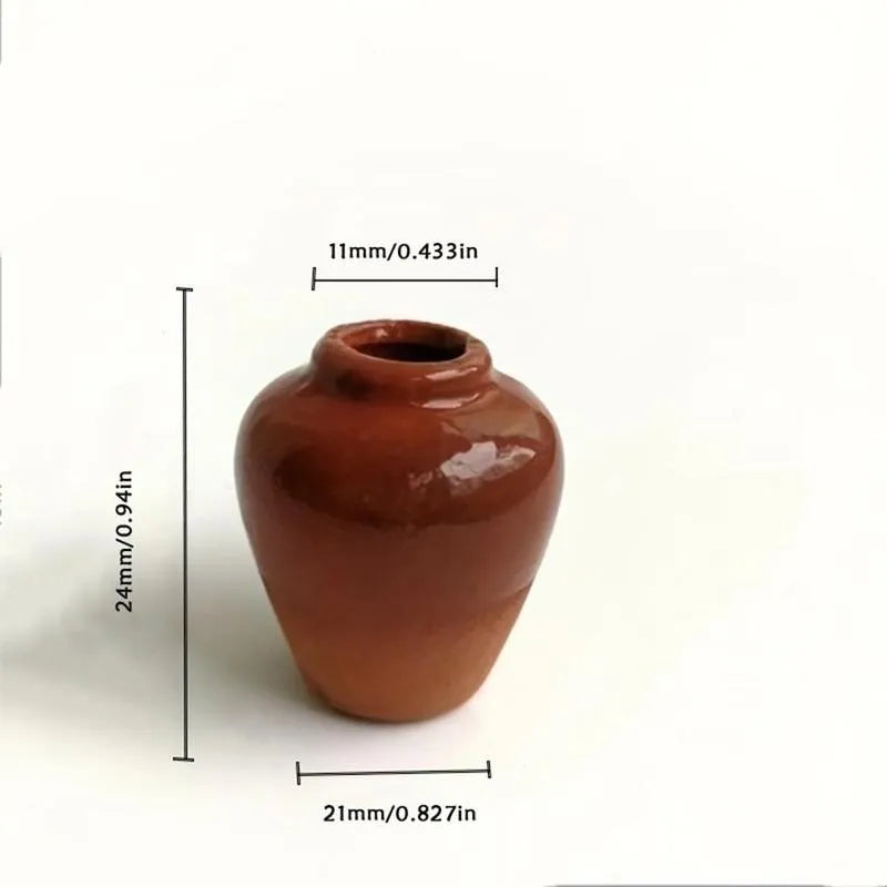 Creative Mini Ceramic Vase Magnets (Set of 8)