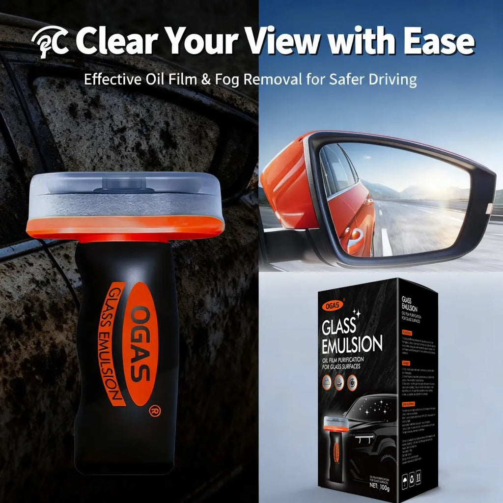 🚗 Car Glass Cleaner Oil Film Cleaning Brush – Windshield Cleaner Tool for Automotive Glass & Mirror Cleaning