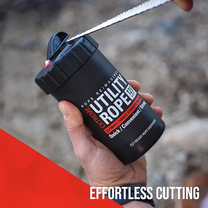 98ft Heavy-Duty Utility Rope Dispenser with Built-In Cutter