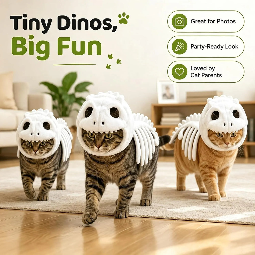 Glow-in-the-Dark Dinosaur Skeleton Pet Costume