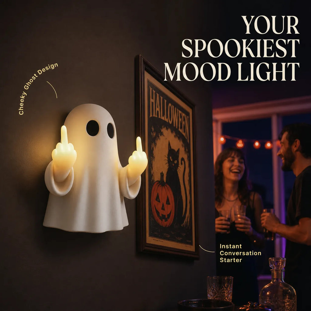 Cheeky Double Middle-Finger Ghost Wall Night Light