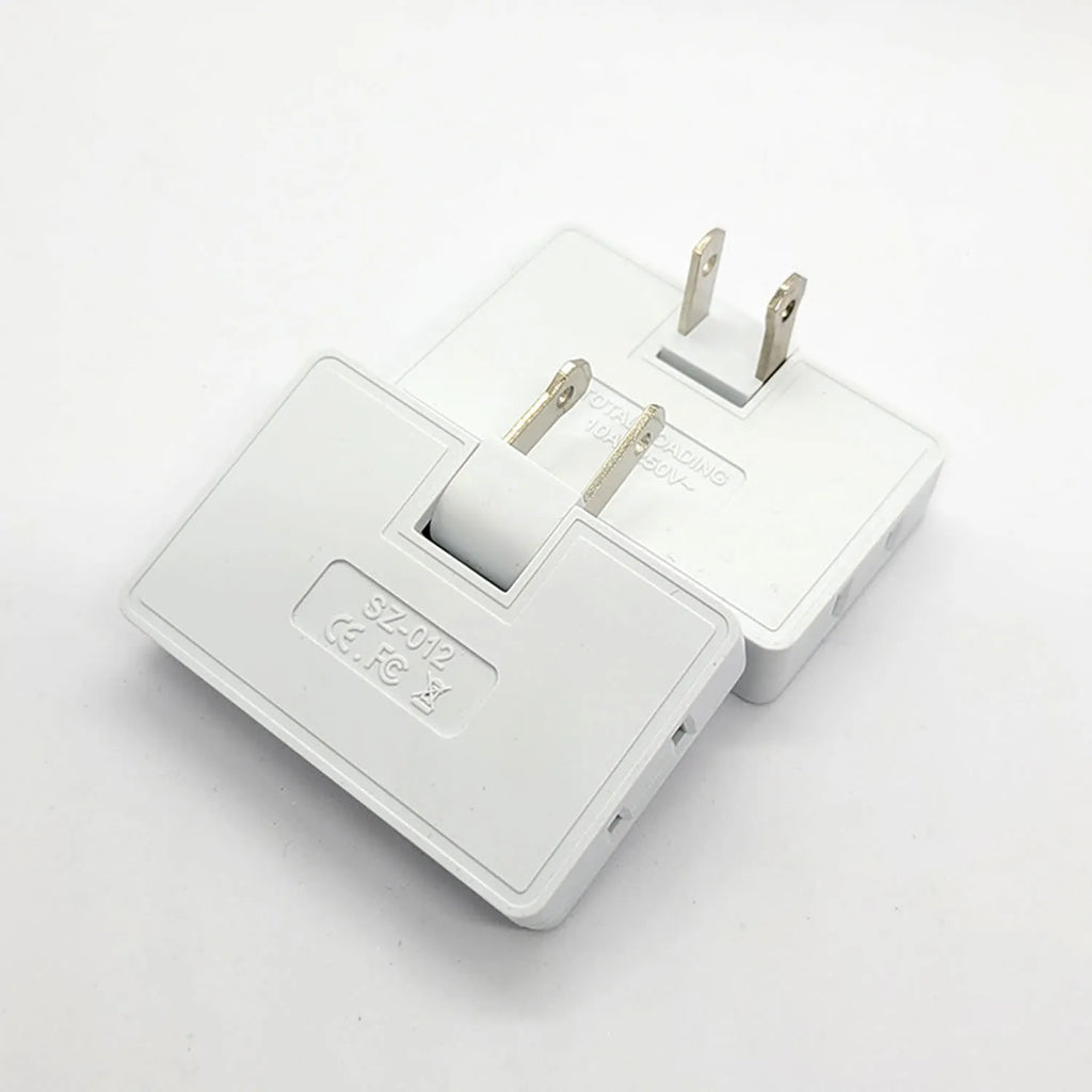 180° Rotating Flat Plug Adapter — 3-Outlet Space Saver