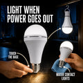 15W Rechargeable Emergency Light Bulb with Switch Hook