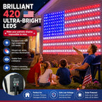❤️💙420 LED American Flag Light – Brilliant Patriotic Display for Every Celebration