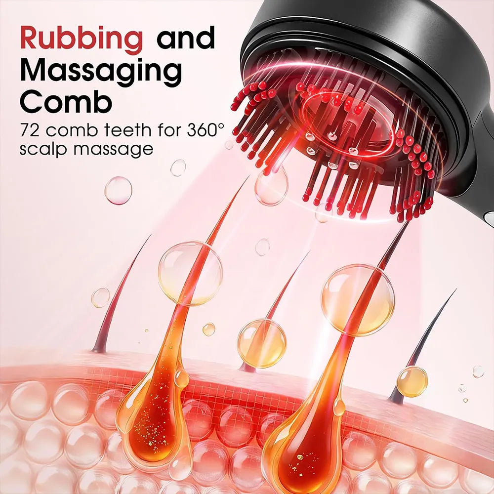 💆‍♀️ 3-in-1 Electric Scalp Massage Comb