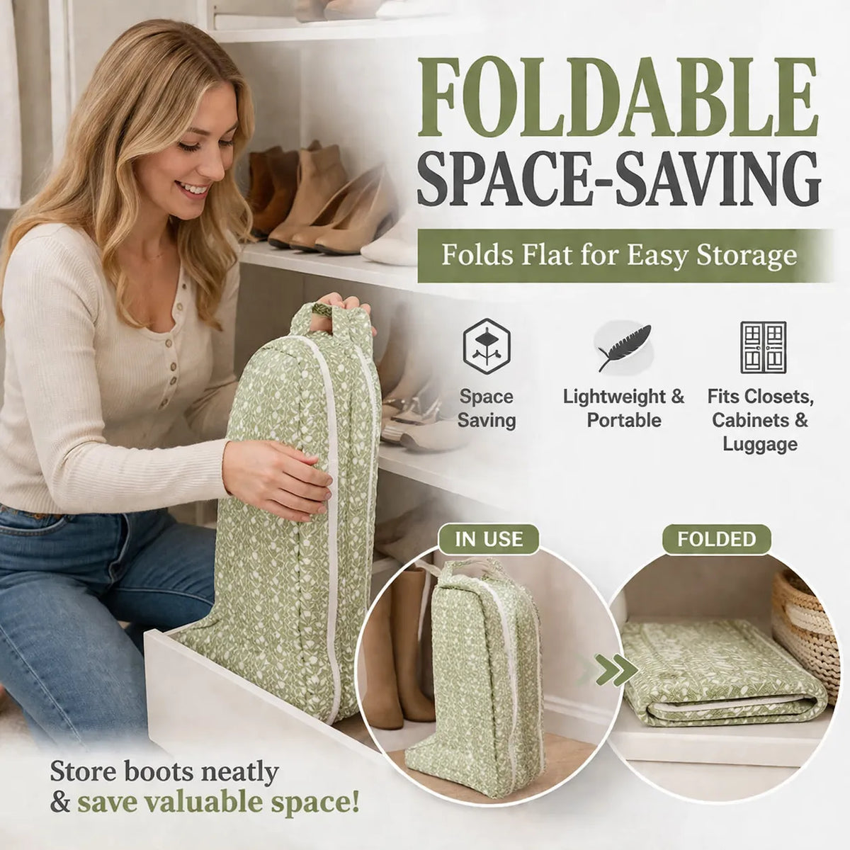 👢 Foldable Boot Travel Case