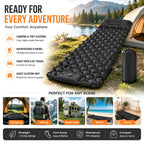 🏕️ Ultralight Self-Inflating Camping Sleeping Pad – Built-in Pump & Pillow