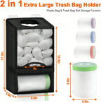 🛍️2-in-1 Hanging Storage Organizer — Large Capacity Plastic Bag & Trash Bag Dispenser