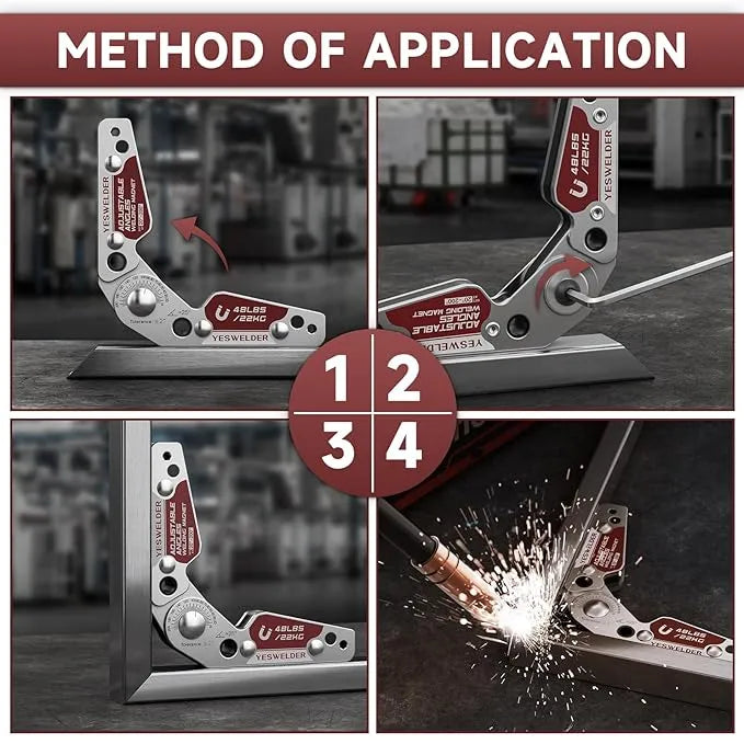 Adjustable Angle Welding Magnet Holder (20°–200°)