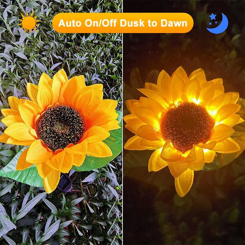 🌻Pre-Mother's Day Promotion 40% Off-- Waterproof  Solar Sunflower Lamp(1Head/3Head)
