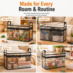 Clear PVC Storage Bins with Handles – 📚for Books, Toys, Media, & Organizing