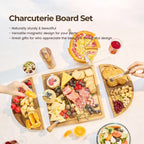 🧀 Bamboo Charcuterie Board Set