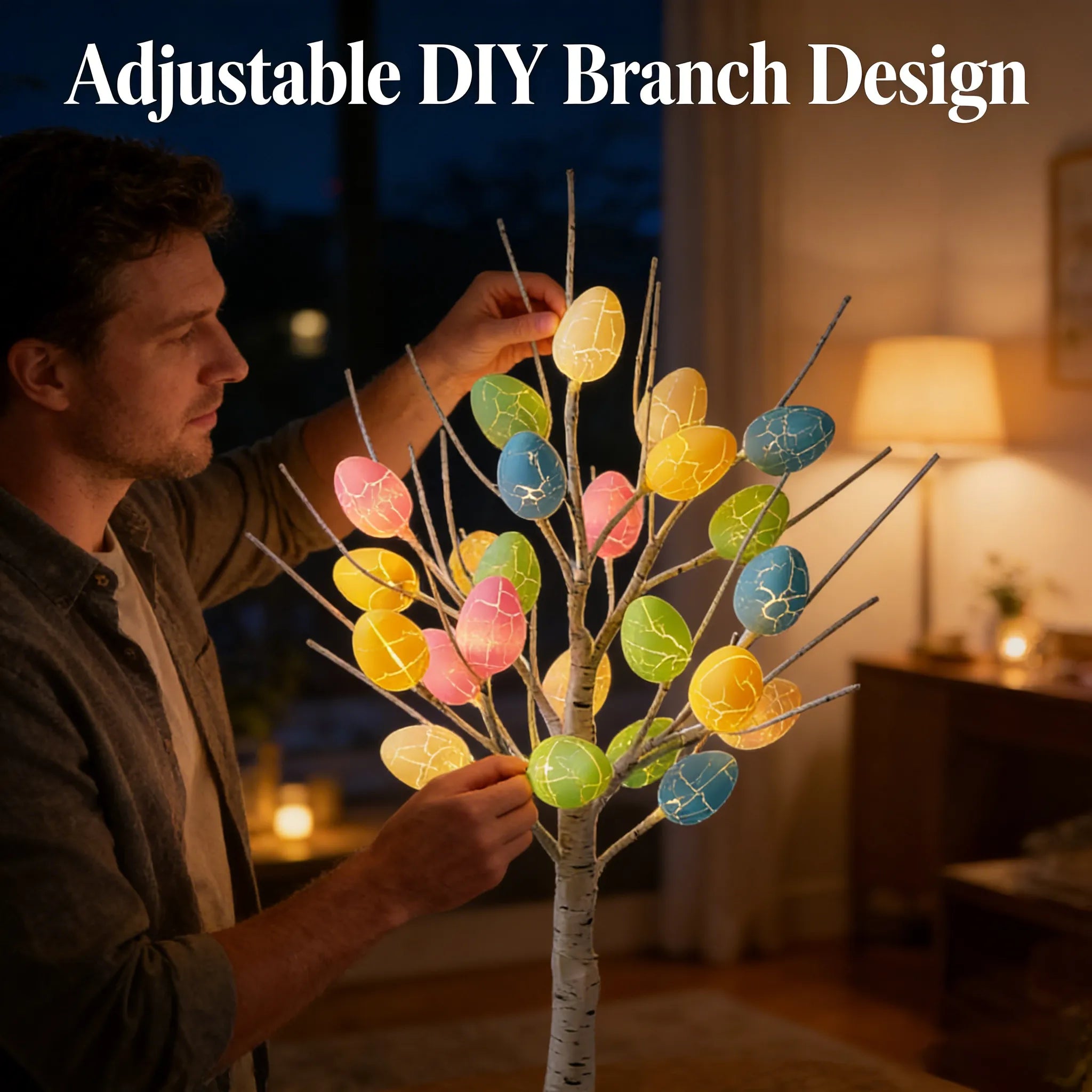 🌸 Lighted Easter Egg Tree