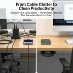 ⚡ Invisible Under-Desk Wireless Charger