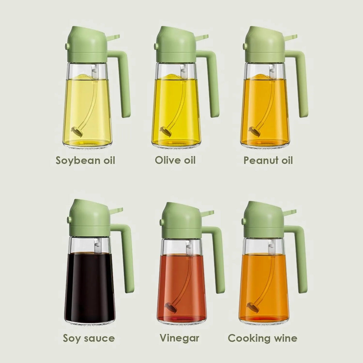 2-in-1 Olive Oil Sprayer for Cooking 470ml