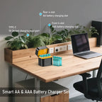 🔋 Portable Smart 8-Slot Rechargeable Battery Charger