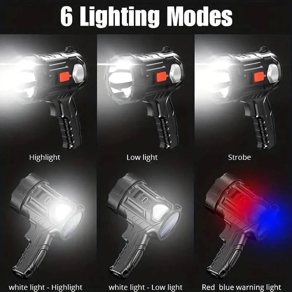 Rechargeable LED Spotlight Flashlight 🔦🏕️