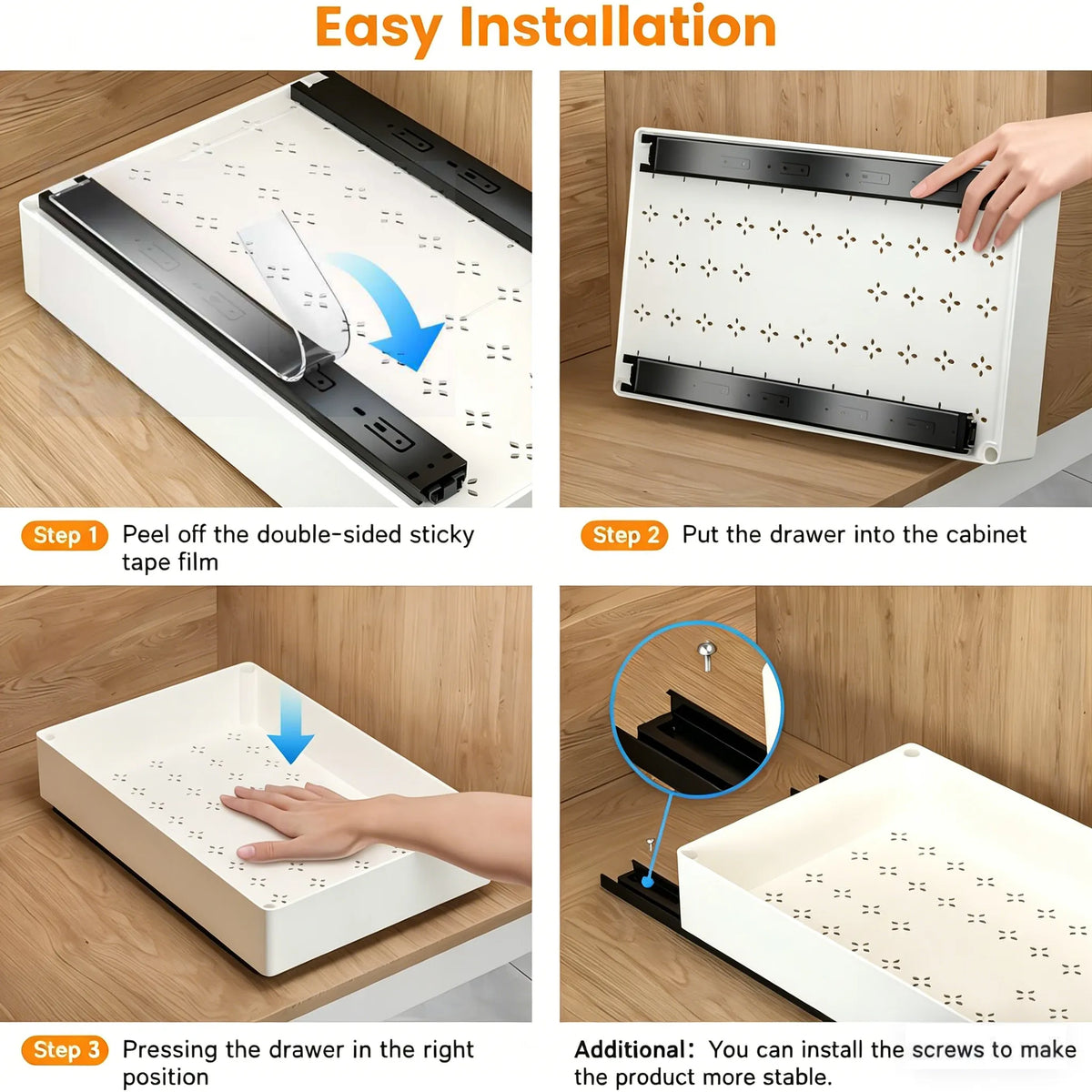 ✨ Pull-Out Cabinet Organizer System