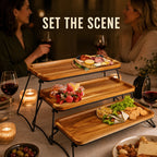 3-Tier Acacia Wood Cupcake & Serving Stand