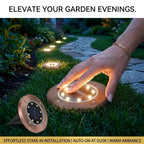 🌙 Solar Ground Lights – 8 LED Outdoor Disk Lights